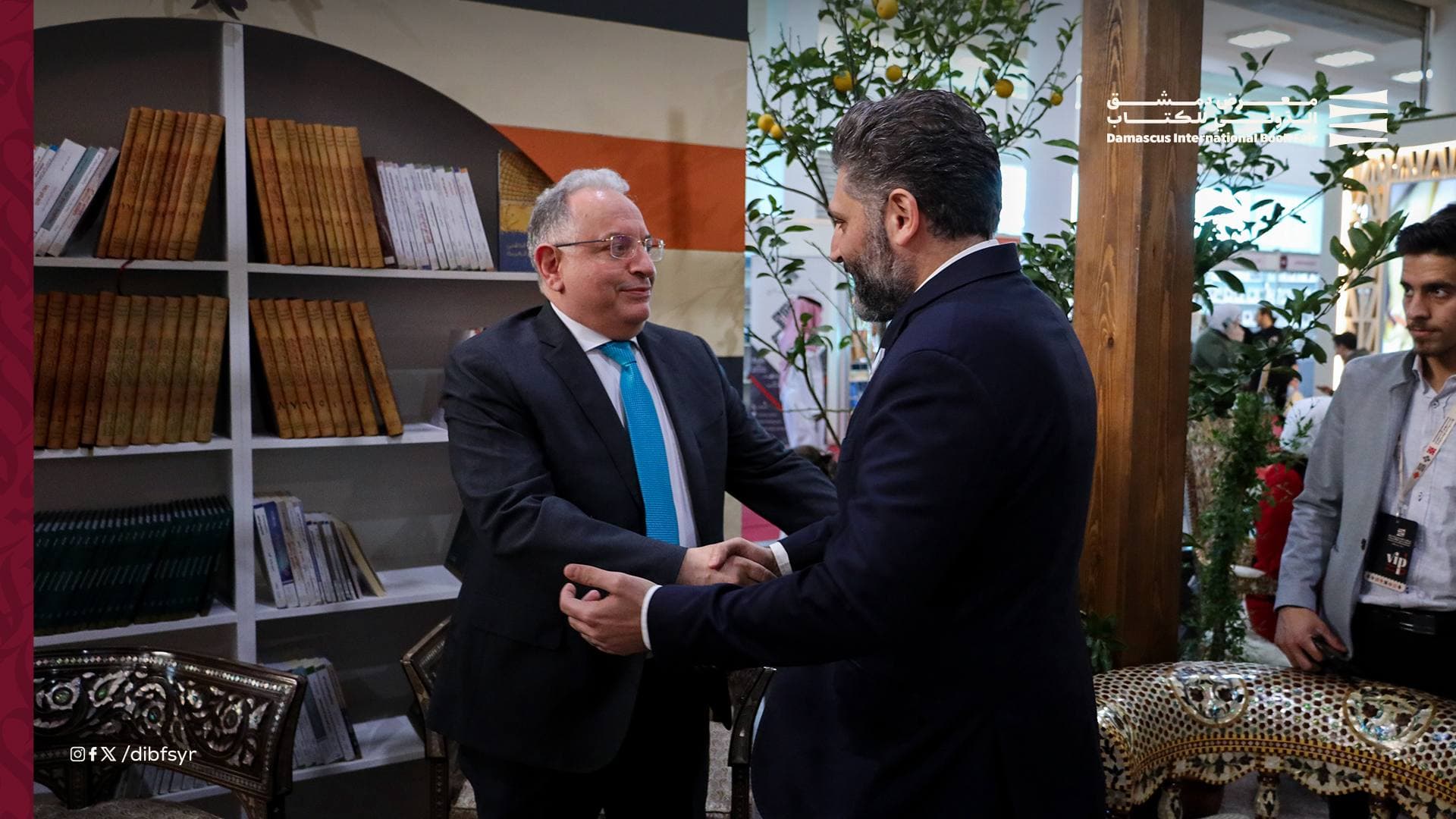 The Minister of Finance visits the Damascus International Book Fair