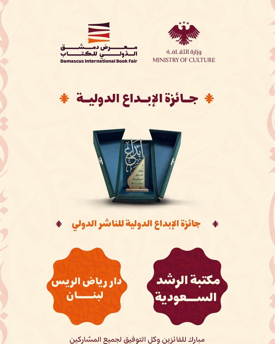 Results of the International Creativity Award... Congratulations to the winners!