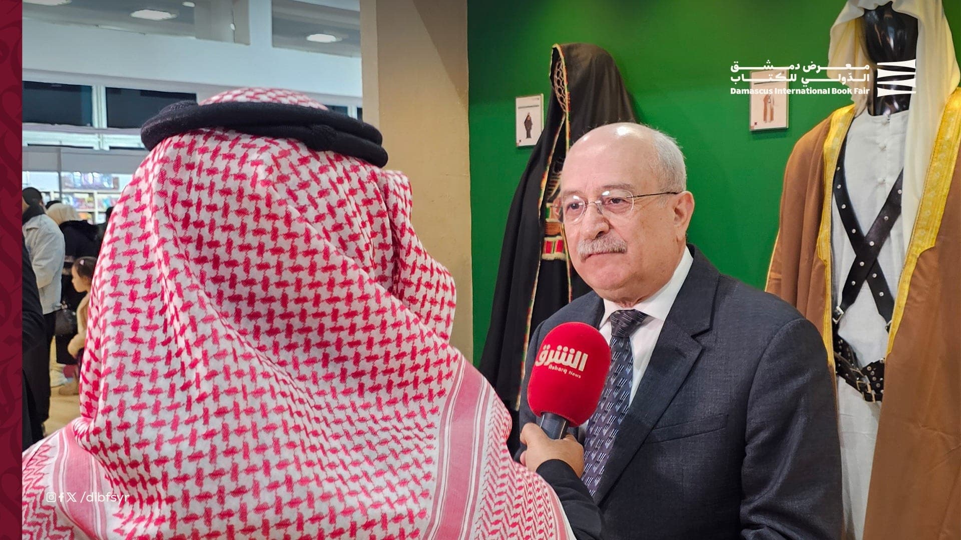 Dr. Ya'rub Badr, Syrian Minister of Transport, tours the Damascus International Book Fair