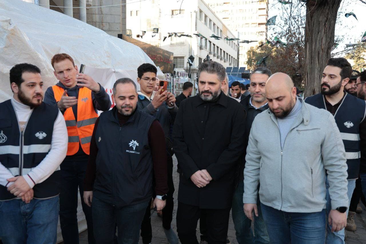 The Minister of Culture inspects the "Damascus's Loyalty to Our People in the Tents campaign"