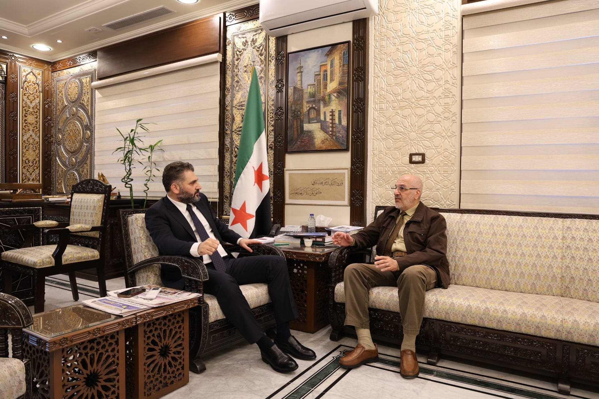 وزير الثقافة يستقبل الأديب والكاتب مجاهد ديرانية ويبحث معه قضايا في الشأن الثقافي والأدبي - 1