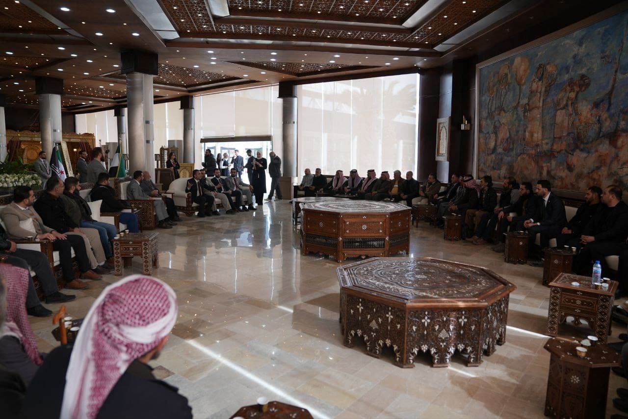 A tour by a number of Idlib dignitaries accompanied by the Director of the Culture Directorate