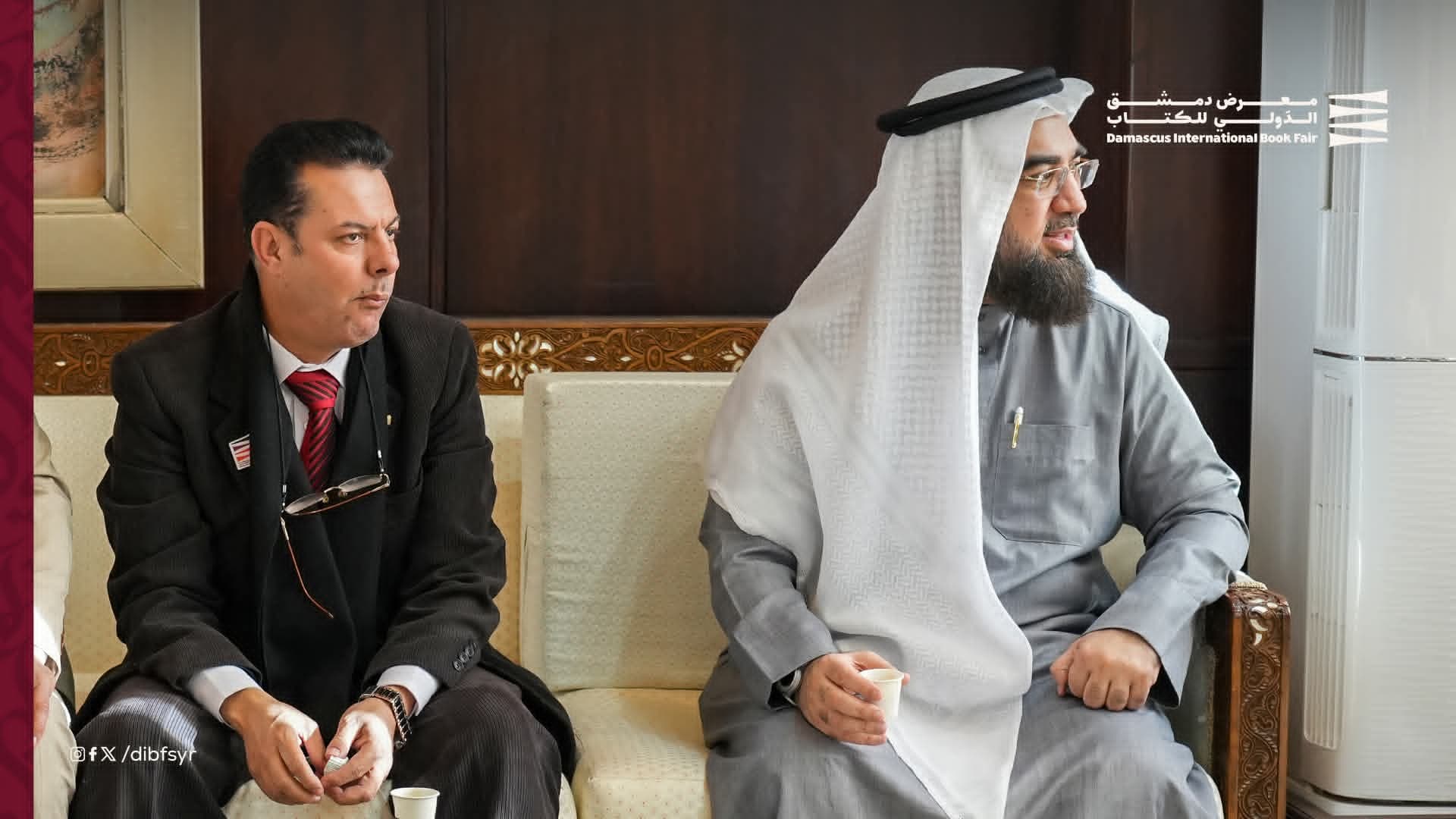 His Eminence Sheikh Ahmed Hassan Al-Hussein, with his gracious visit to the book fair