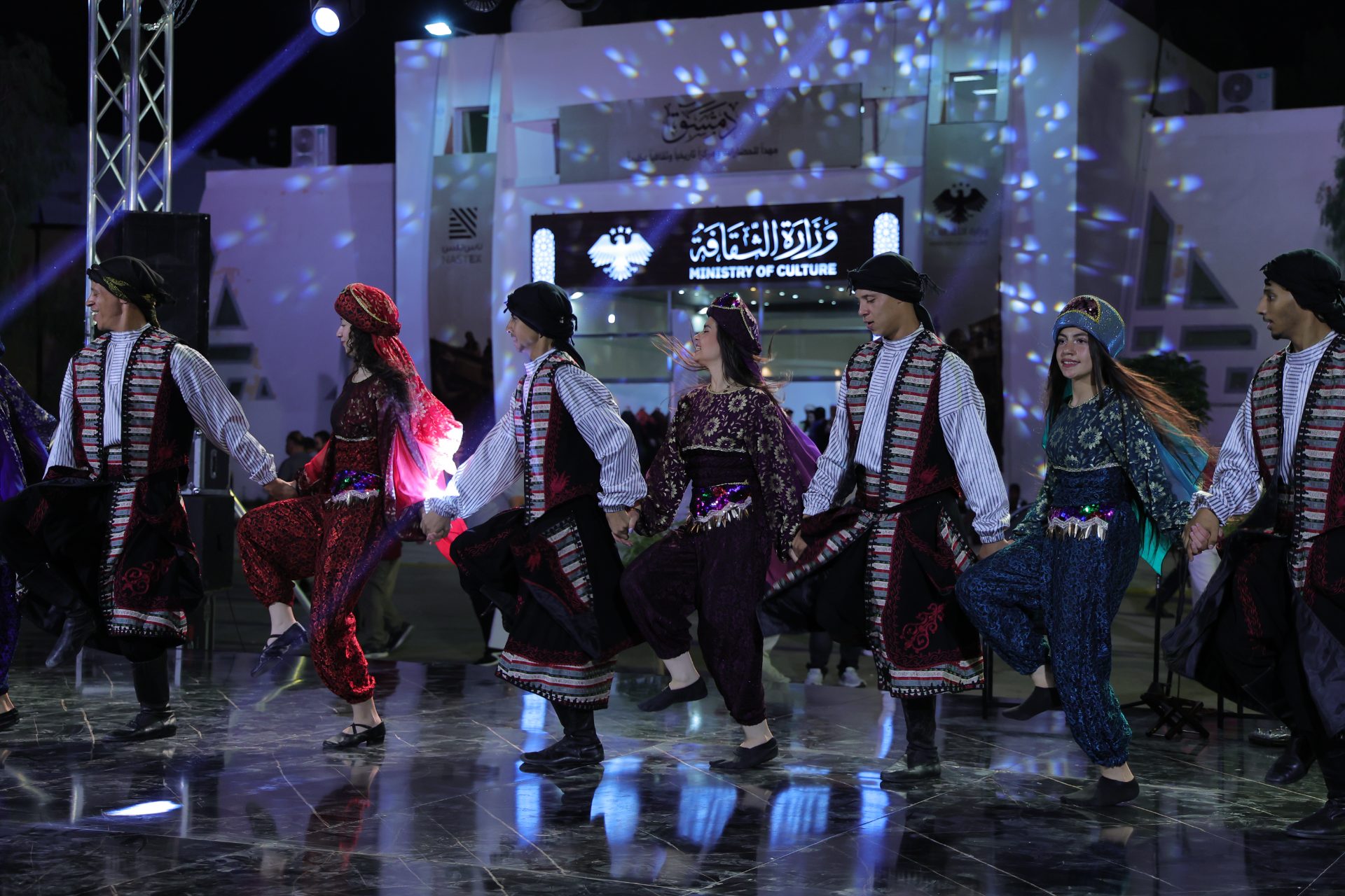 The first day in the Ministry of Culture’s pavilion at the Nas Tex International Exhibition.. The story of Syrian textiles is vibrant with heritage and creativity, Shahad