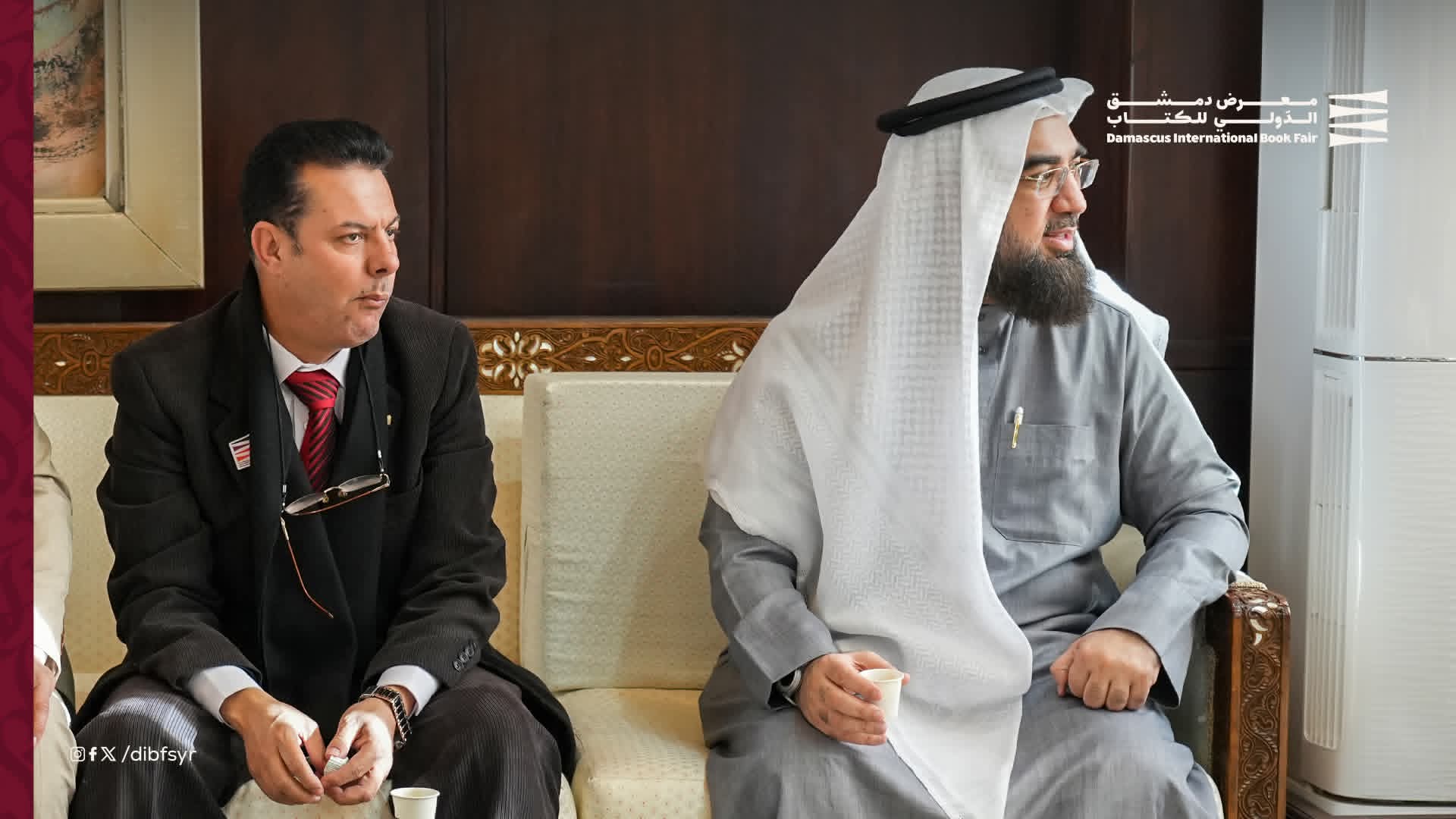 His Eminence Sheikh Ahmed Hassan Al-Hussein, with his gracious visit to the book fair